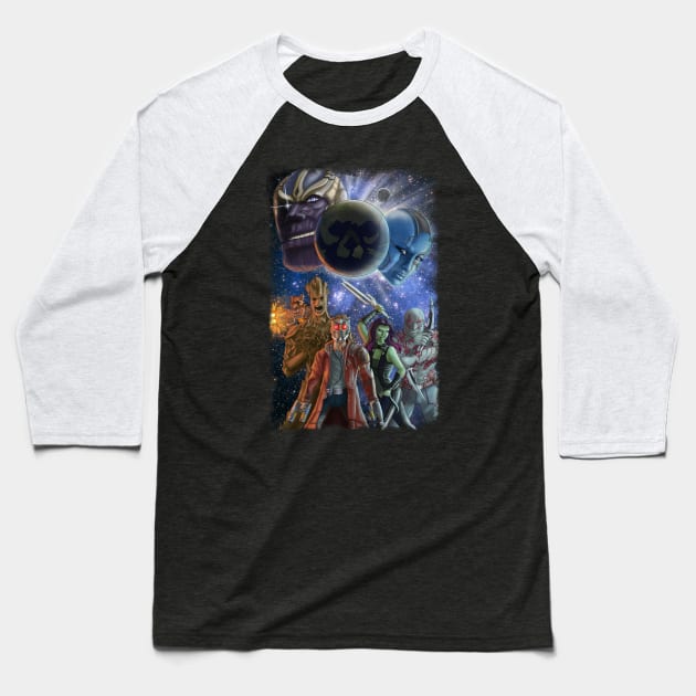 Guardians of the Galaxy Baseball T-Shirt by Wingedwarrior